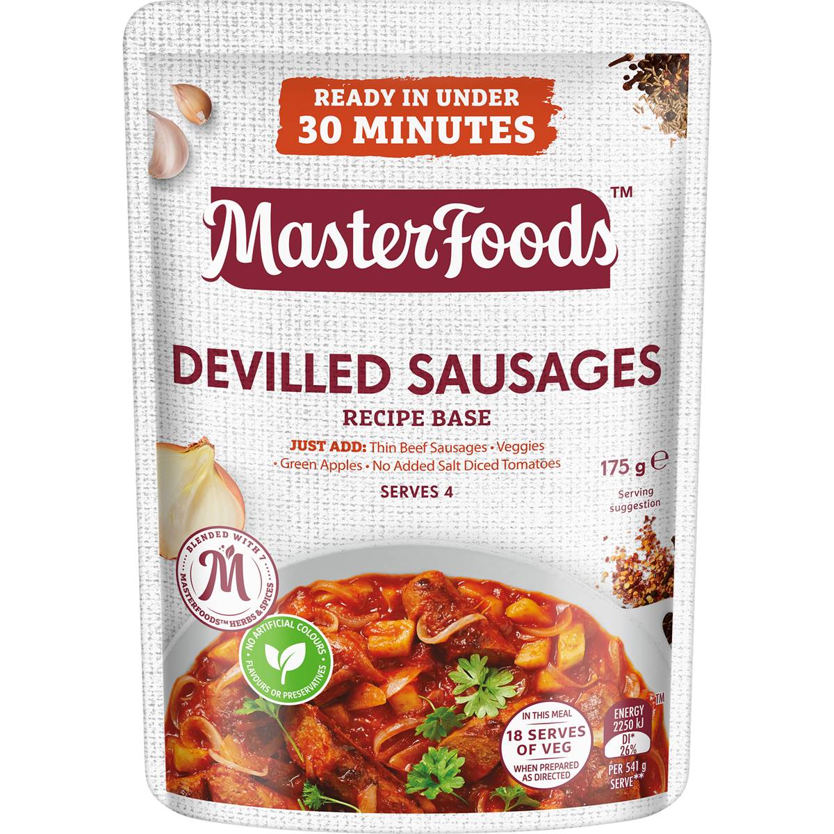 MasterFoods Devilled Sausages Recipe Base 175g