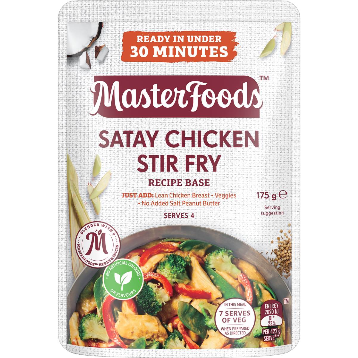 MasterFoods Satay Chicken Stir Fry Recipe Base 175g