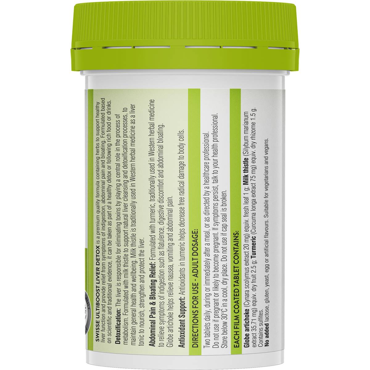 Swisse Ultiboost Liver Detox Tablets For Digestiive Health 60 pack