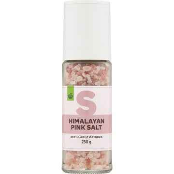 Woolworths Himalayan Pink Salt Refillable Grinder 250g
