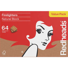 Redheads Natural Firelighter Cubes 64 Pack