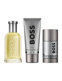 Bottled Eau de Toilette, Shower Gel, and Deodorant Stick for Men Trio Gift Set