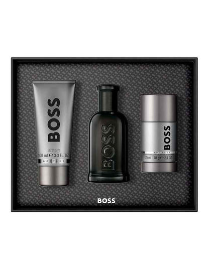 Bottled Parfum, Shower Gel, and Deodorant Stick for Men Trio Gift Set