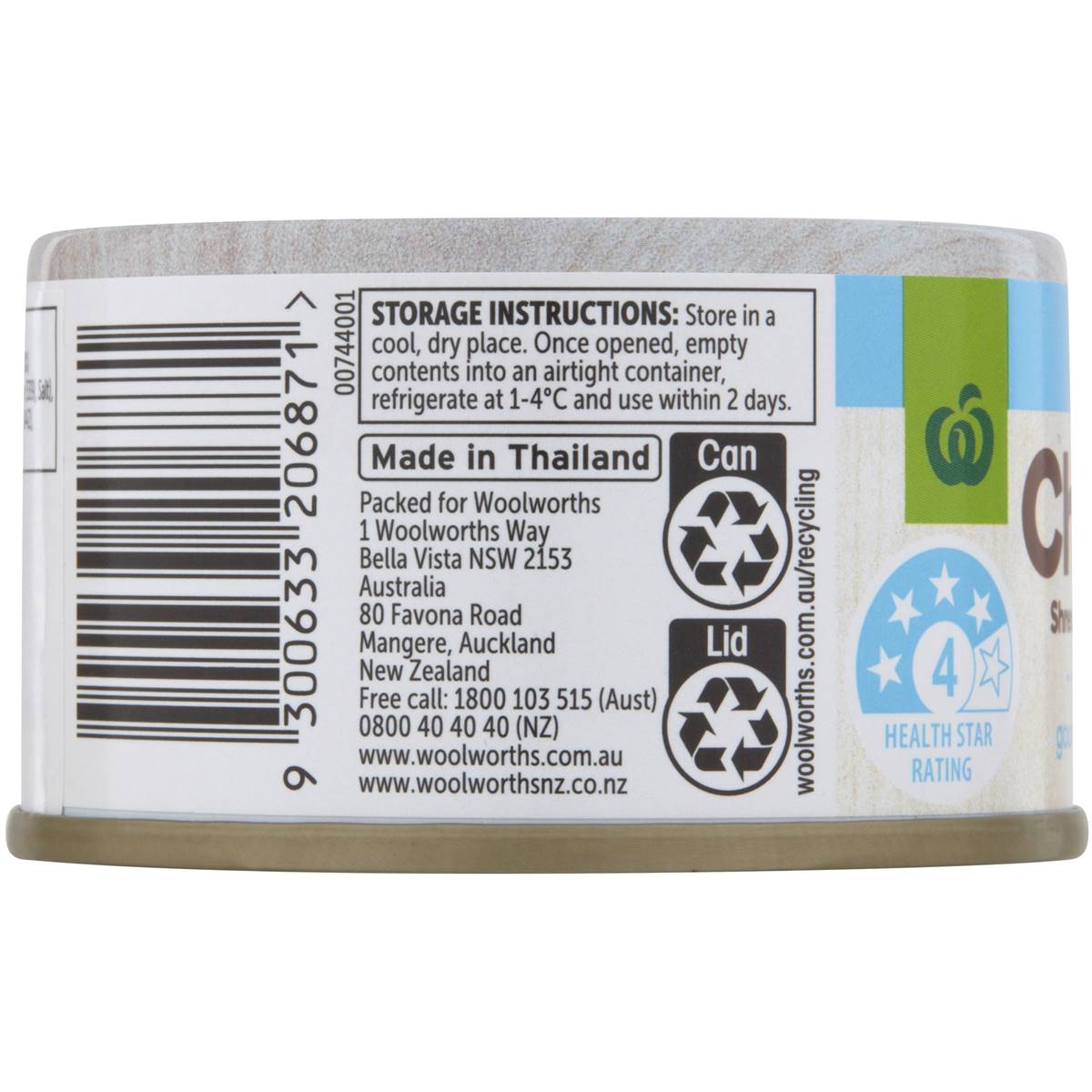 Woolworths Chicken Springwater 85g