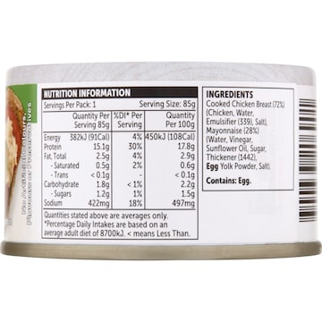 Woolworths Chicken Mayonnaise 85g