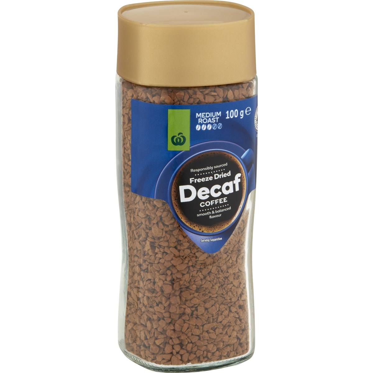 Woolworths Freeze Dried Coffee Decaf 100g