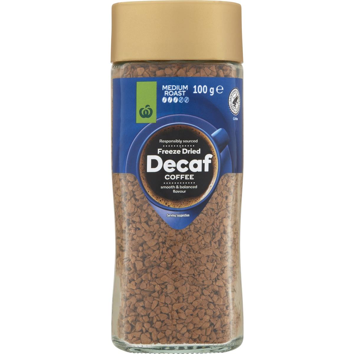 Woolworths Freeze Dried Coffee Decaf 100g