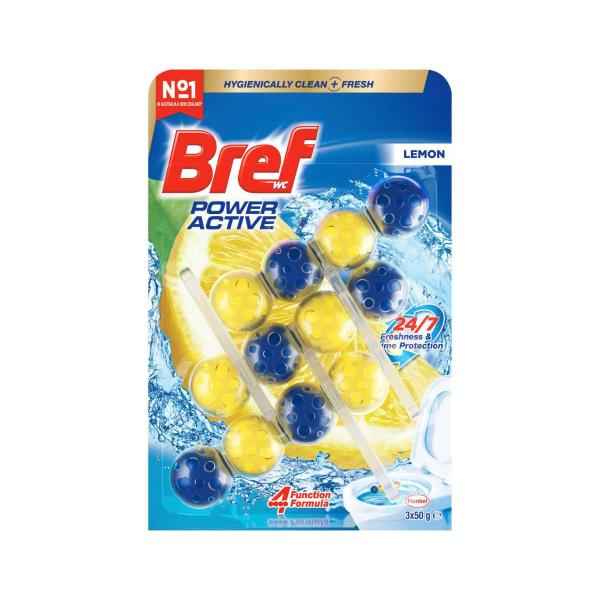 Power Active Toilet Cleaner Rim Block Lemon 50x3 Pack