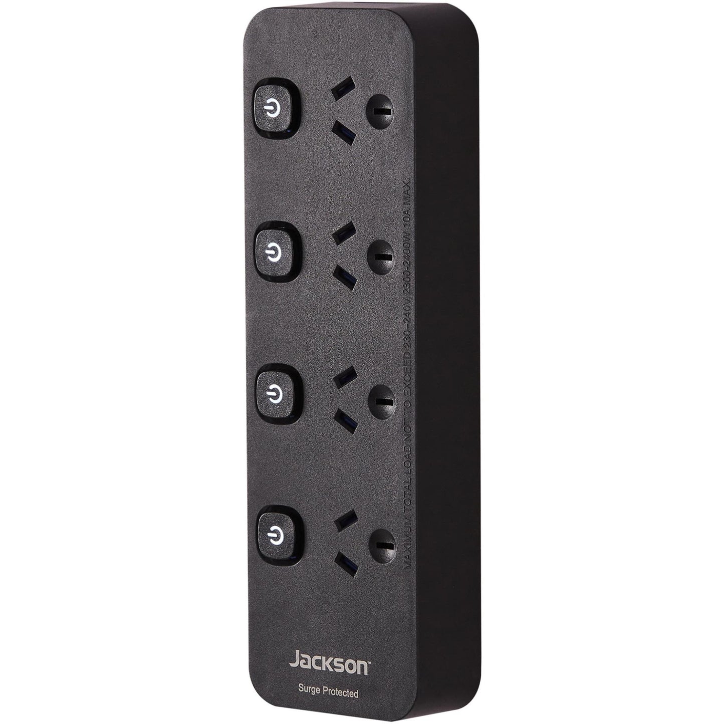 Jackson Surge Protected Board w/ 4 x Individual Switch Power Socket Outlets