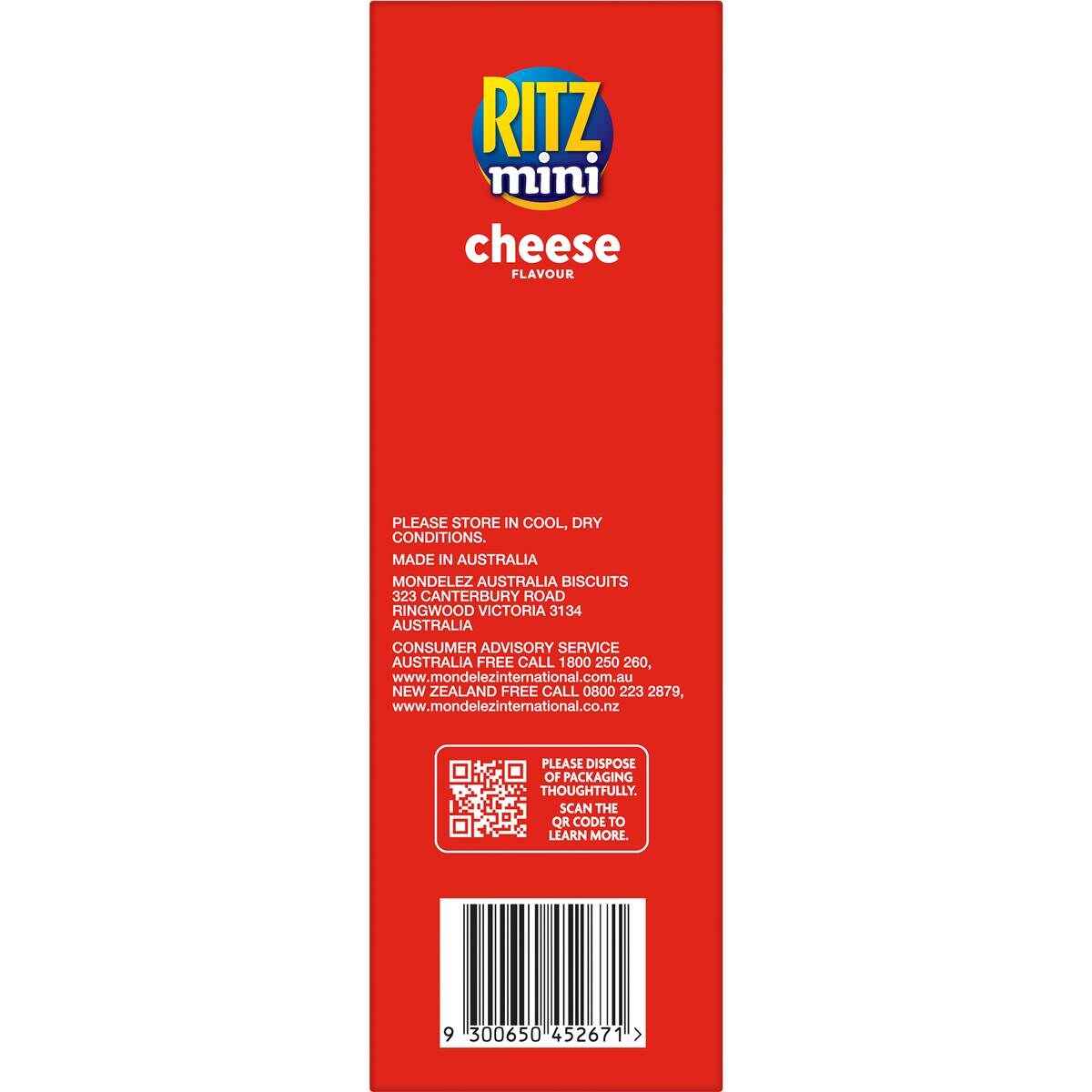 Ritz Mini Crackers Cheese Flavour 155g