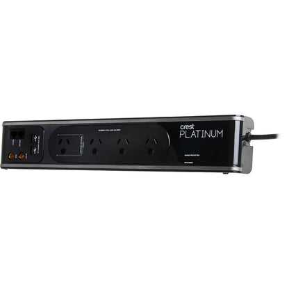 Crest Platinum 4 Socket Equipment Protector w/ TV & Data Protection Power Board