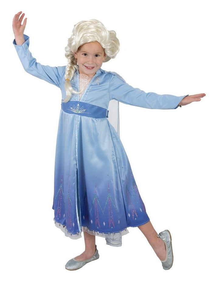 DISNEY FROZEN ELSA PREMIUM CHILD COSTUME & WIG SIZE 4-6 YRS