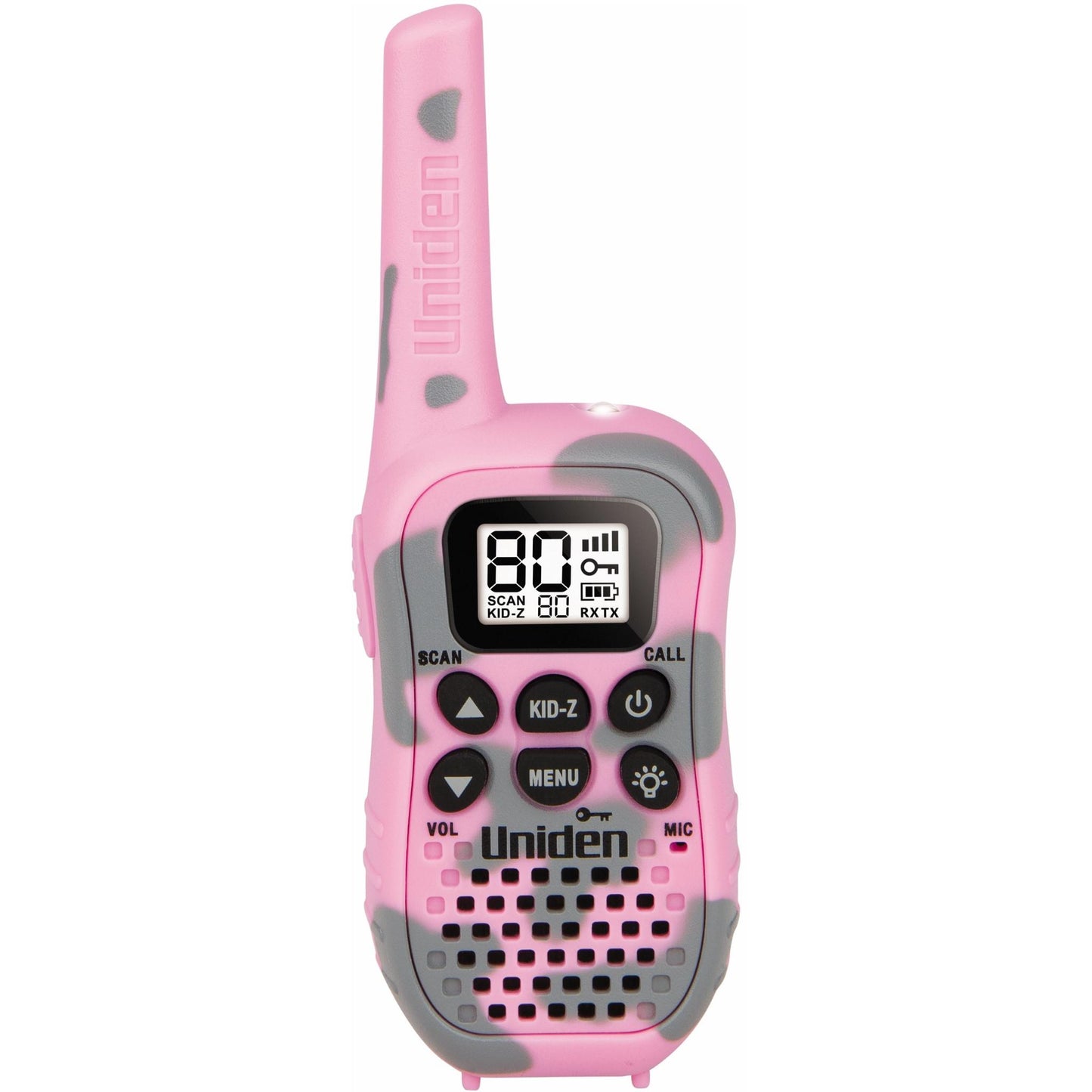 Uniden UH45 80 Channel UHF Handheld Radio with Kid Zone (Camo Pink)