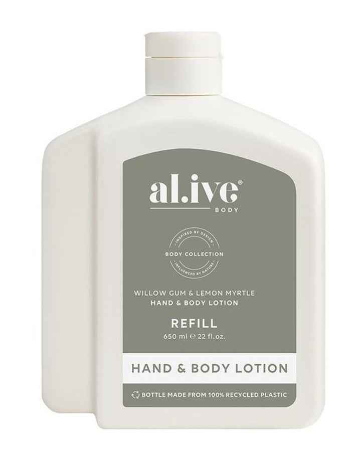 650ml Lotion Refill - Willow Gum & Lemon Myrtle