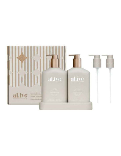 Bathroom Duo Bronze Edition in Sea Cotton & Coconut