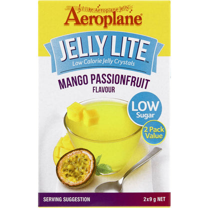 Aeroplane Jelly Lite Mango Passionfruit Low Calorie Jelly Crystals 2x9g