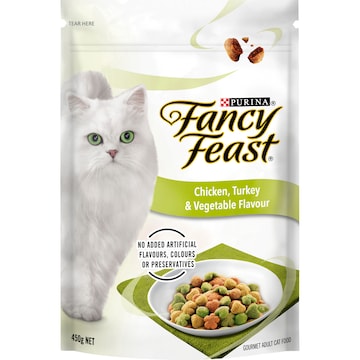 Fancy Feast Adult Chicken Turkey & Vege Flavour Dry Cat Food 450g