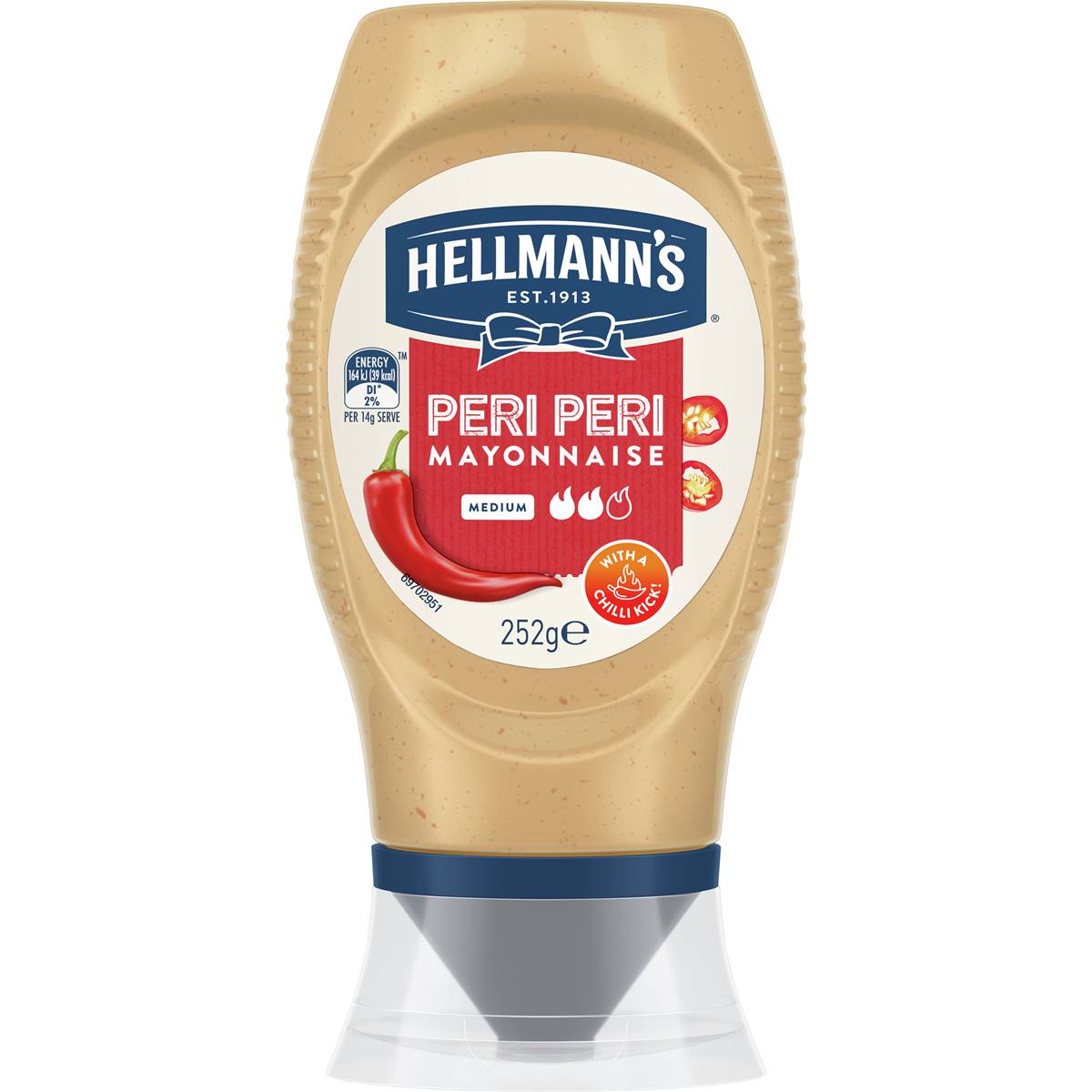 Hellmann's Spicy Peri Peri Chilli Mayonnaise 252g
