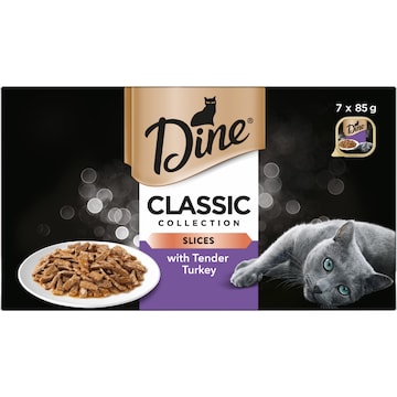 Dine Adult Cat Food Gravy With Turkey 85g x 7 pack