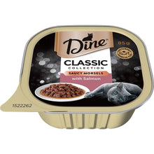 Dine Adult Wet Cat Food Saucy Morsels with Salmon Tray 85g