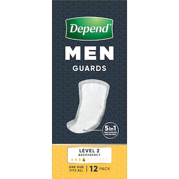 Depend Men Guards Level 2 12 pack