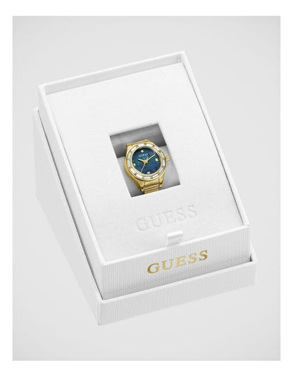 GUESS Ladies Gold-Tone Analogue Ring Watch