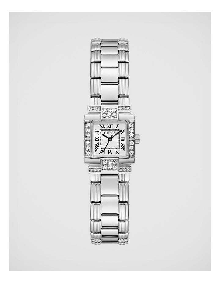 GUESS Ladies Silver-Tone Analogue Watch