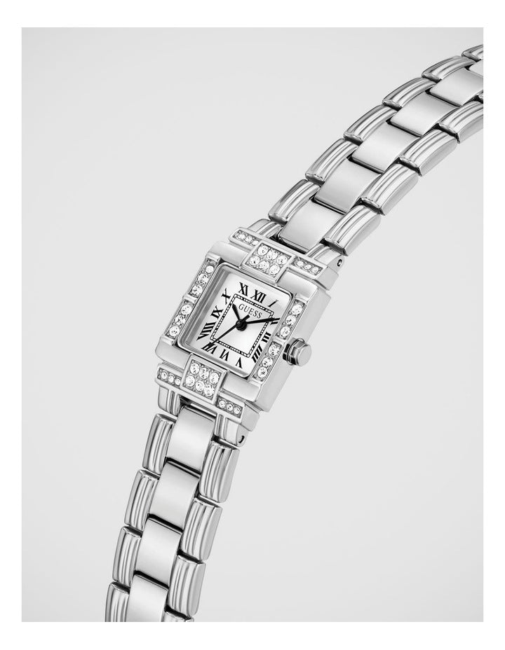 GUESS Ladies Silver-Tone Analogue Watch