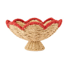 Red Edge Woven Bowl