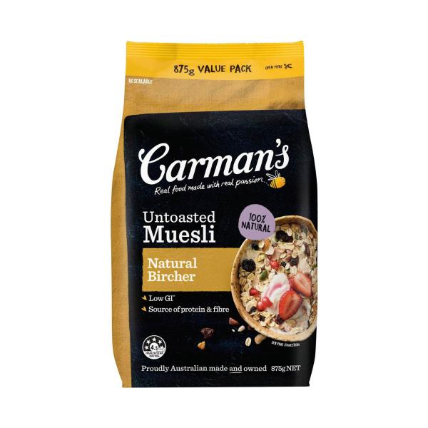 CARMANS MUESLI:NATURAL:.:875 GRAM