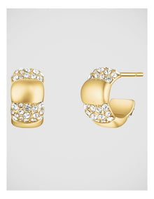 Rosefield Jewellery Stripe Pave Gold Earrings