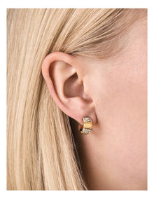 Rosefield Jewellery Stripe Pave Gold Earrings