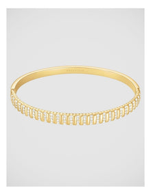 Rosefield Jewellery Stripe Pave Gold Bangle