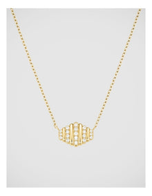 Rosefield Jewellery Stripe Pave Gold Necklace