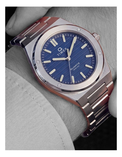 Timex Q Timex Marbella Silver Tone Watch