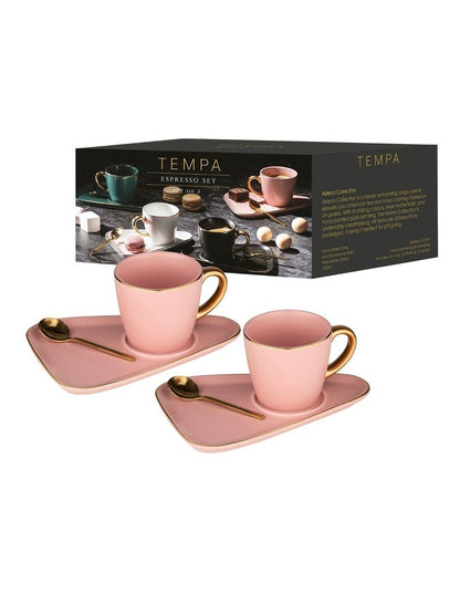 Asteria Pink Espresso Cup & Saucer - 2 pack