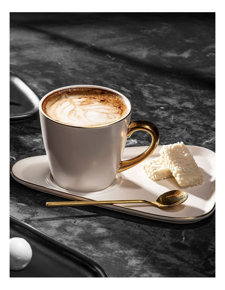 Asteria White Espresso Cup & Saucer - 2 pack