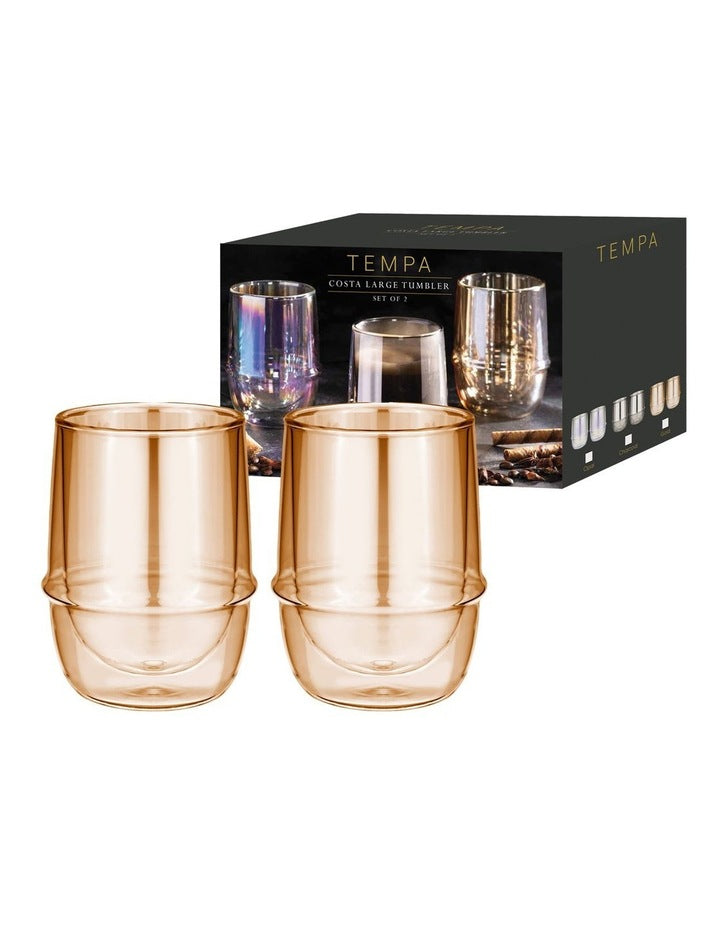 Costa Gold Large 2pk Tumbler