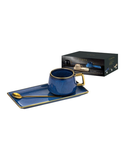 Rae Midnight Blue Mug Plate & Spoon Set