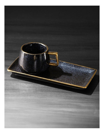 Rae Charcoal Mug Plate & Spoon Set