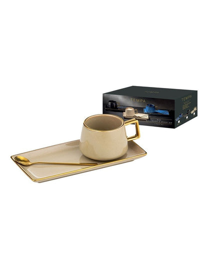 Rae Mocha Mug Plate & Spoon Set