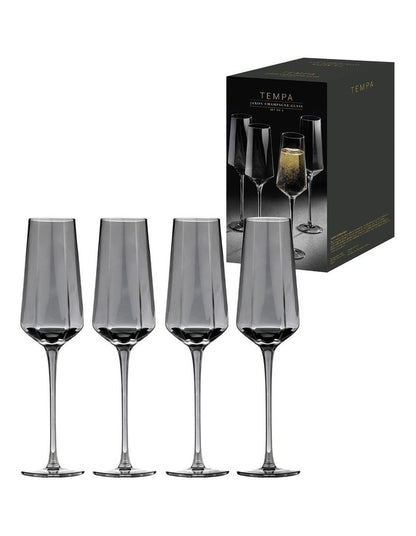 Jaxon Charcoal 4pk Champagne Glass