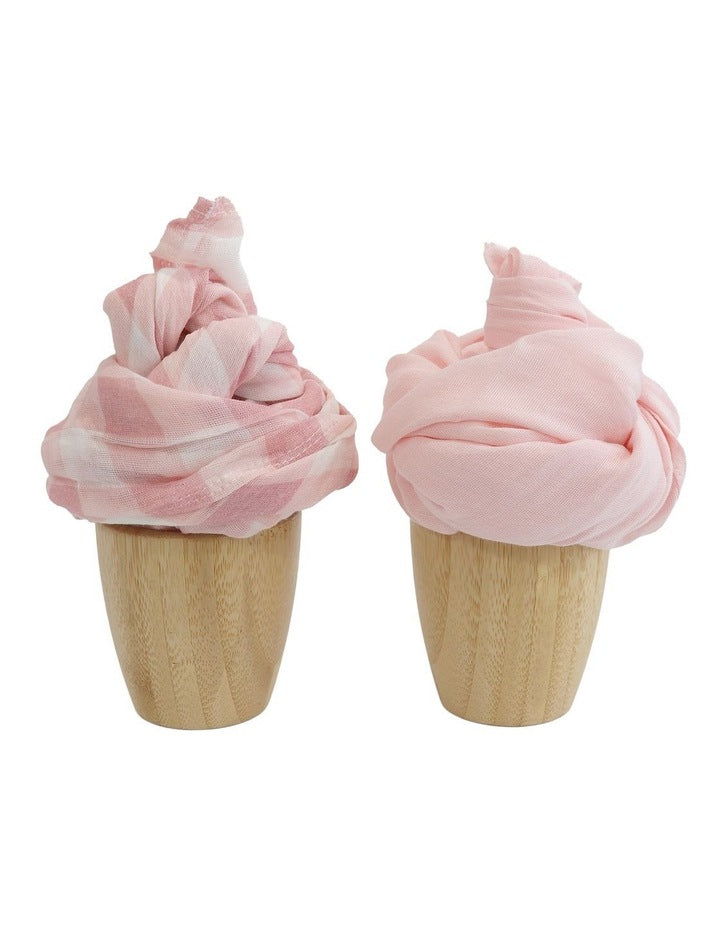 BUBBA SUNDAE 2PK MUSLIN WRAPS - CUPCAKE