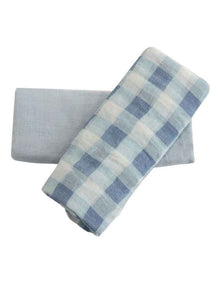 BUBBA SUNDAE 2PK MUSLIN WRAPS - BLUEBERRY
