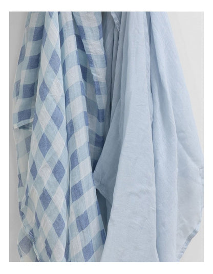 BUBBA SUNDAE 2PK MUSLIN WRAPS - BLUEBERRY