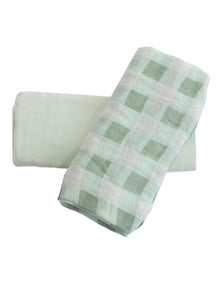 BUBBA SUNDAE 2PK MUSLIN WRAPS - GREENTEA