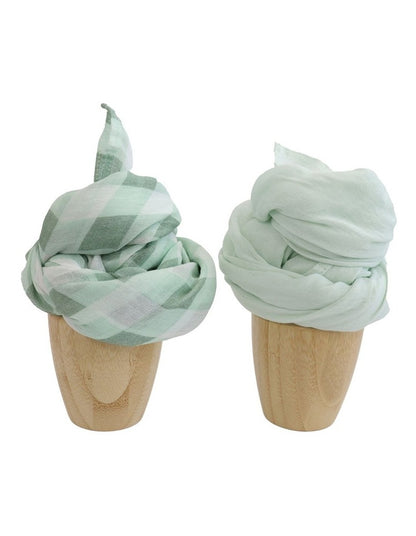 BUBBA SUNDAE 2PK MUSLIN WRAPS - GREENTEA