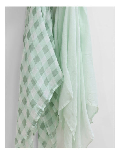 BUBBA SUNDAE 2PK MUSLIN WRAPS - GREENTEA