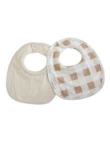 BUBBA SUNDAE 2PK DRIBBLE BIBS - CHESTNUT