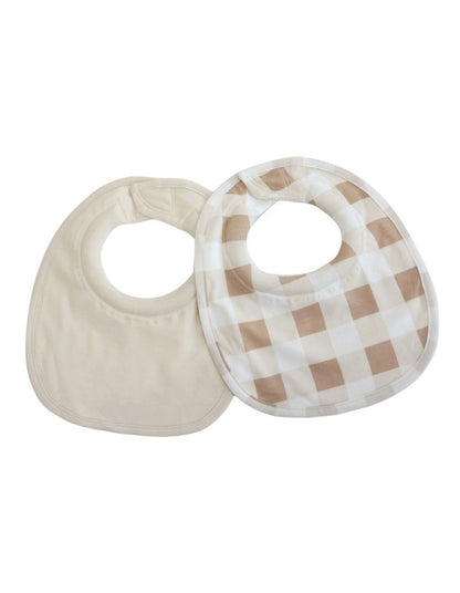 BUBBA SUNDAE 2PK DRIBBLE BIBS - CHESTNUT